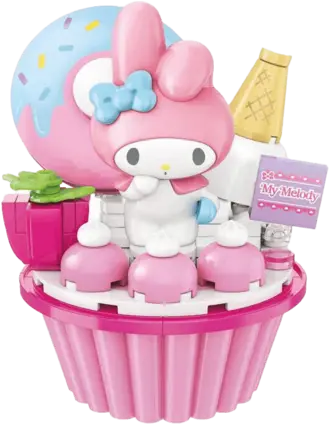 Keeppley Sanrio My Melody Cupcake Building Toy Action Figure