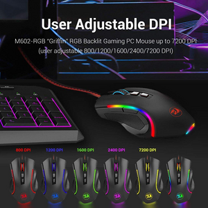 ماوس جيمنج ريدراجون M602-KS جريفين سلكي بإضاءة RGB - أسود  للبيع في مصر من خلال Games2Egypt