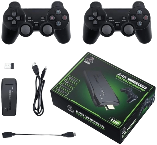 Game Stick Lite 4K Retro Console with Wireless Controllers