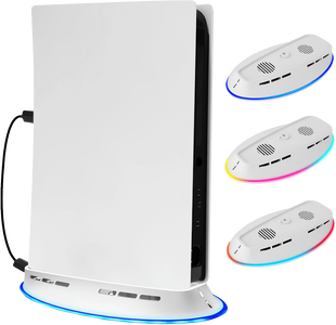 Cooling RGB Fan Stand for PS5 Console (Disc & Digital) - White -  for sale in Egypt from Games2Egypt