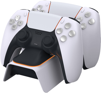 DOBE Dual Charging Dock for PS5 Controllers - White -  for sale in Egypt from Games2Egypt