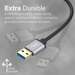 مشترك موزع منافذ (هاب) يو إس بي (EzHub-7) مع محول تايب سي من برومات - 7 منافذ  للبيع في مصر من خلال Games2Egypt