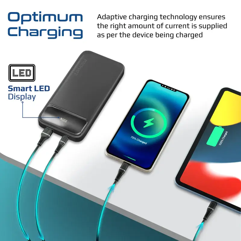 Promate Torq-10 (USB and Type C) Power Bank - Black – image 2