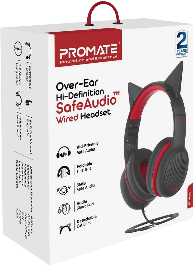 Promate Kids Wired Simba Headset - Black – image 8