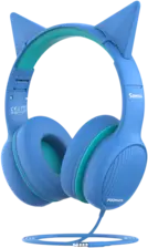 Promate Kids Wired Simba Headset - Aqua Blue (88277)