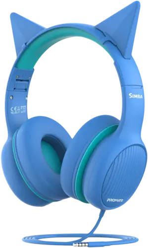 Promate Kids Wired Simba Headset - Aqua Blue