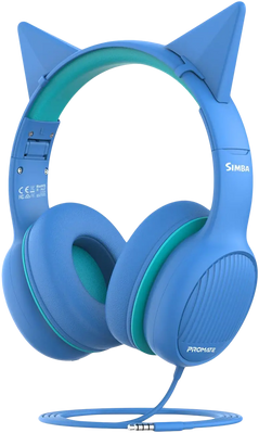 Promate Kids Wired Simba Headset - Aqua Blue