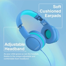 Promate Kids Wired Simba Headset - Aqua Blue