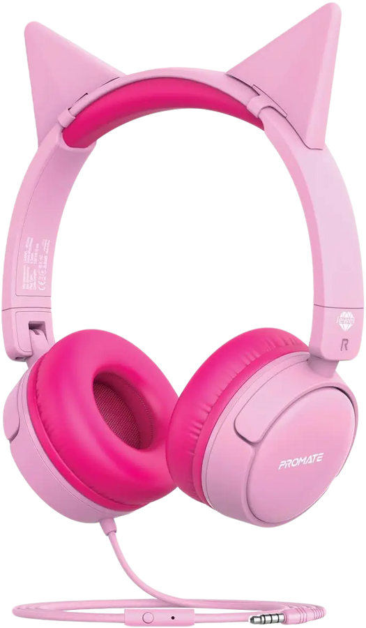Promate Kids Wired Jewel Headset - Pink