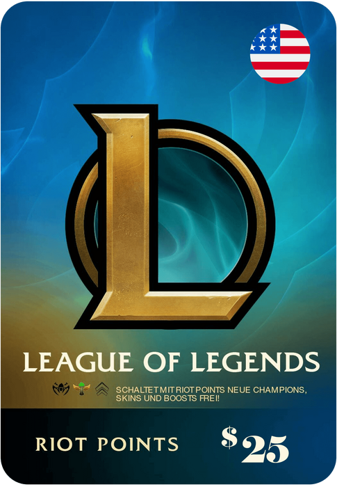 كارت هدايا نقاط ريوت للعبة ليج أوف ليجيندز 25 دولار - أمريكا  للبيع في مصر من خلال Games2Egypt