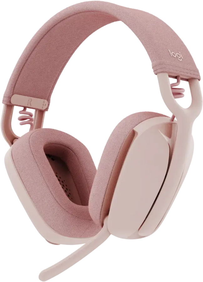 Logitech Zone Vibe 100 Wireless Bluetooth Gaming Headset for PC - Rose