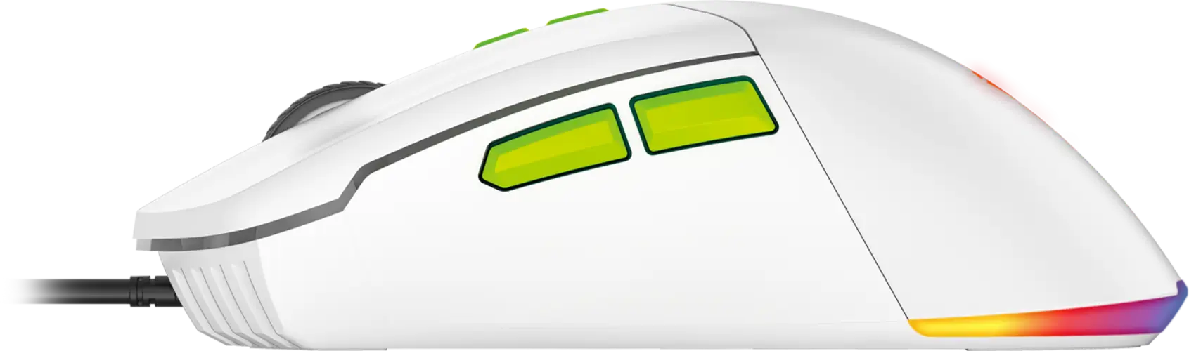 ماوس جيمنج PHANTOM II VX6 سلكي بإضاءة أر جي بي من فانتيك - أبيض