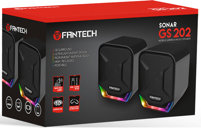 سماعة مكبر صوت  SONAR GS202 سلكية من فانتيك - سوداء  للبيع في مصر من خلال Games2Egypt