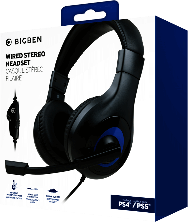 BIGBEN Wired Stereo Gaming Headset V1 - Black and Blue – image 5