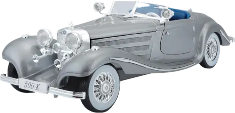 Maisto 1936 Mercedes-Benz 500K Special Roadster (1:18) - Diecast Premiere Edition - Grey (90395)