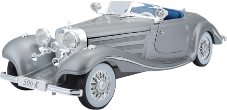 Maisto 1936 Mercedes-Benz 500K Special Roadster (1:18) - Diecast Premiere Edition - Grey