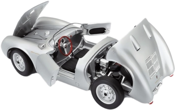 Maisto PORSCHE 550 A SPYDER (1:18) - Diecast Special Edition - Silver -  for sale in Egypt from Games2Egypt