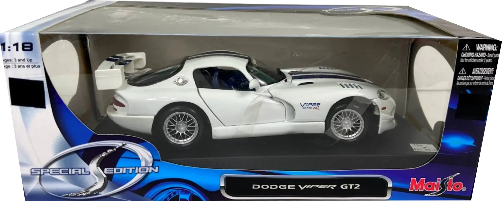 Maisto Dodge Viper GT2 (1:18) - Diecast Special Edition - White – image 2