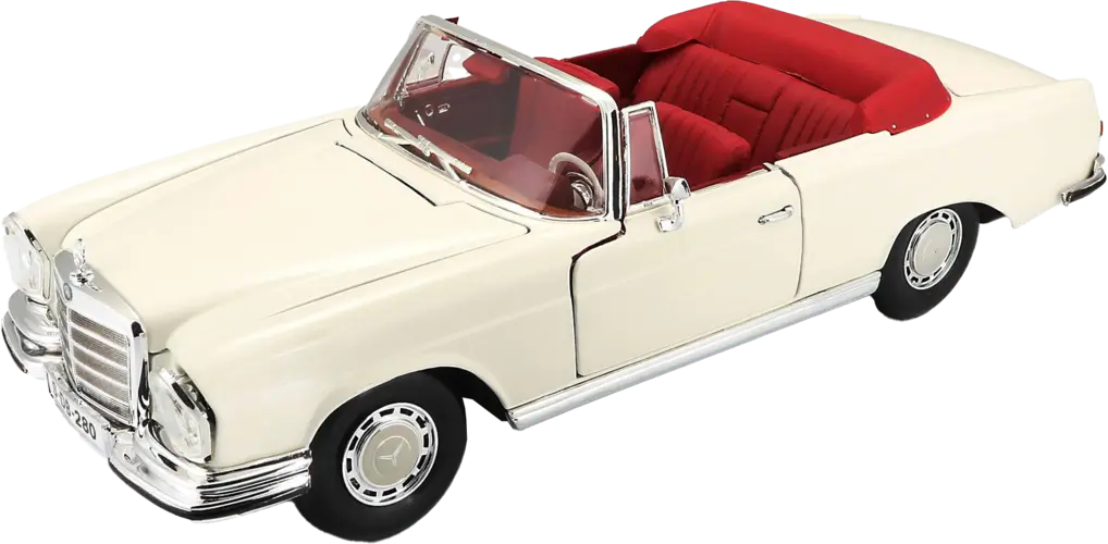 مجسم سيارة 1967 مرسيدس بنز 280SE كايبرو ديكاست (1:18) من مايستو (نسخة سبيشال) - أبيض