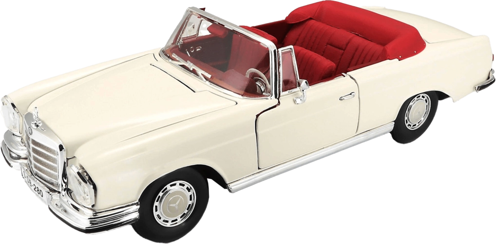 Maisto 1966 Mercedes Benz 280SE Cabrio (1:18) - Diecast Special Edition - White