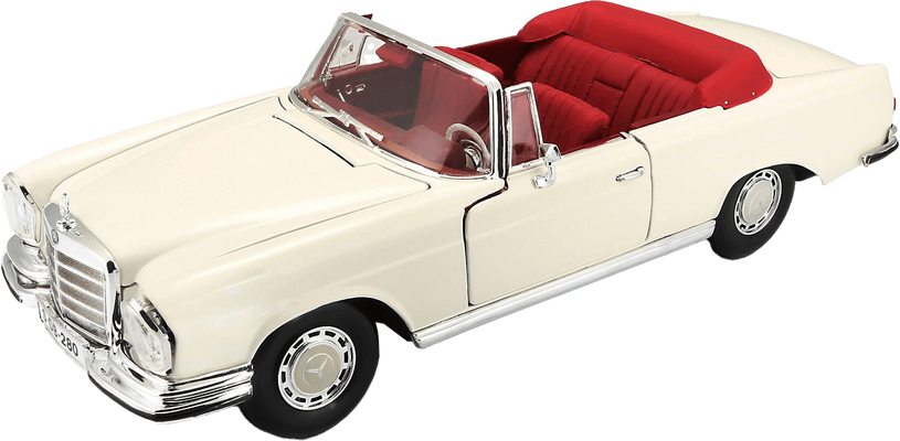 Maisto 1966 Mercedes Benz 280SE Cabrio (1:18) - Diecast Special Edition - White