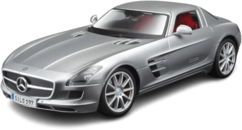 مجسم سيارة مرسيدس بنز SLS AMG ديكاست (1:18) من مايستو (نسخة سبيشال) - فضي