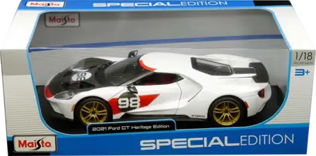 Maisto 2021 Ford GT Heritage (1:18) - Diecast Special Edition - White