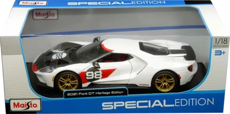 Maisto 2021 Ford GT Heritage (1:18) - Diecast Special Edition - White