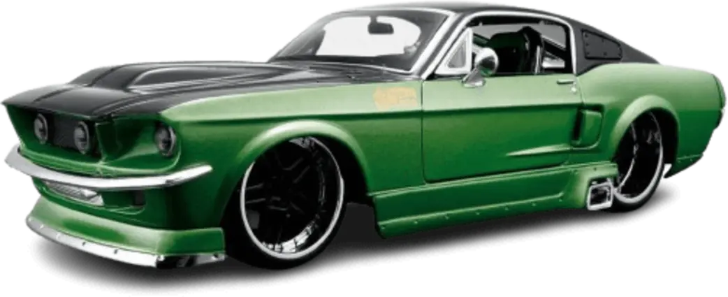 Maisto Design 1967 Ford Mustang GT (1:24) - Diecast ASSMPLY LINE - Green