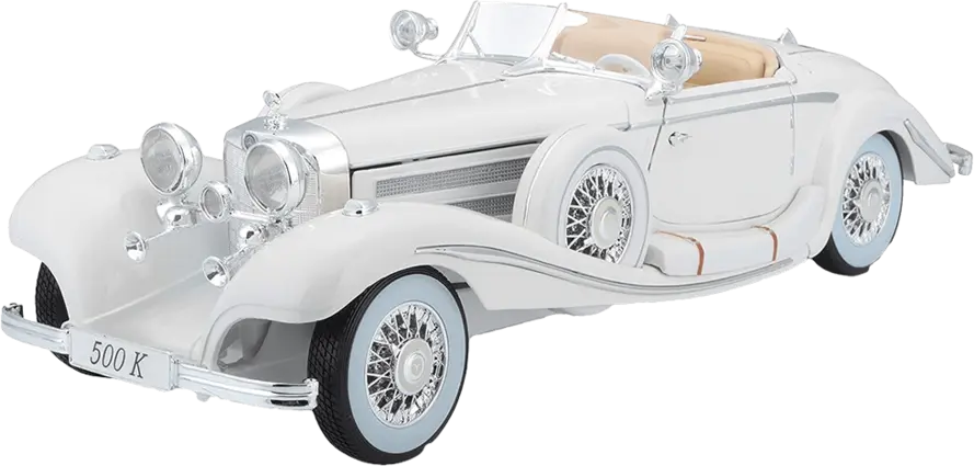 Maisto 1936 Mercedes-Benz 500K Special Roadster (1:18) - Diecast Premiere Edition - White