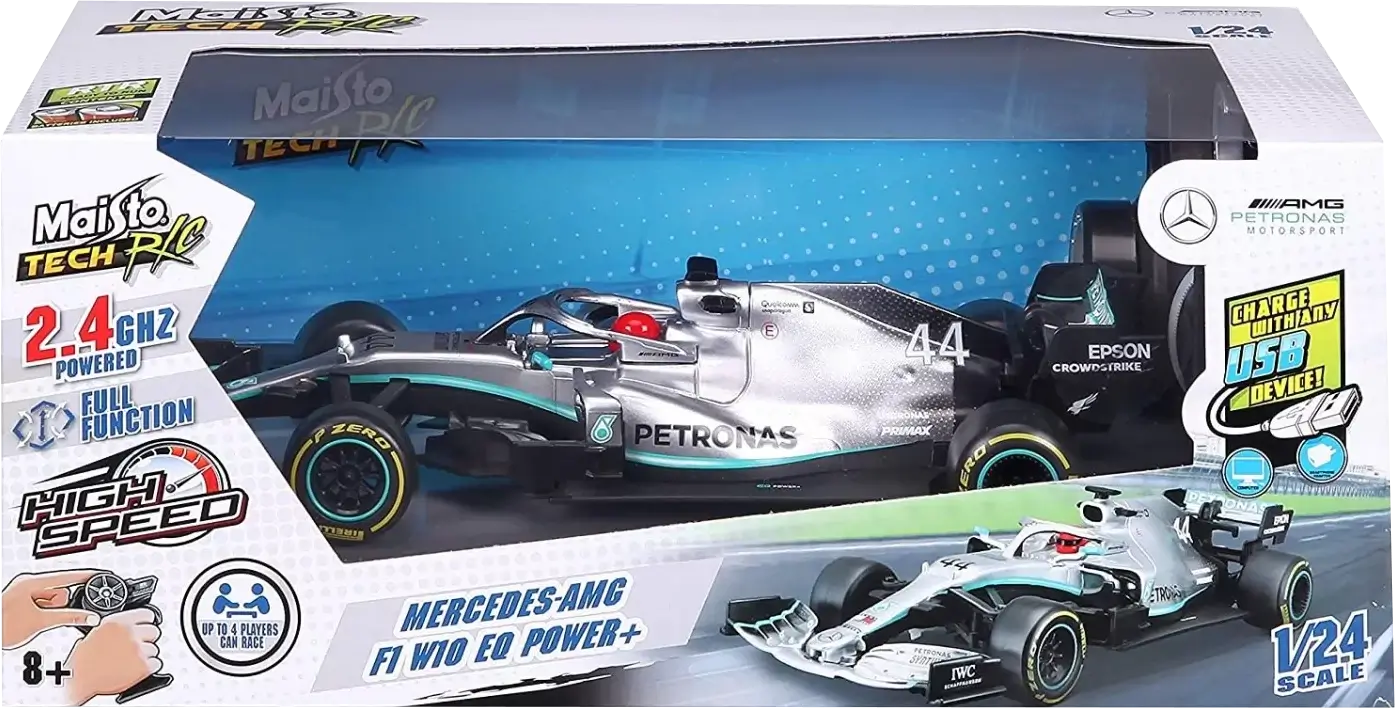 Maisto RC Premium F1 Mercedes Benz AMG W10 - Silver – image 4