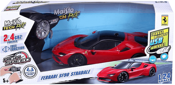 سيارة بريميوم فيراري SF90 سترادال بريموت كنترول من مايستو - حمراء  للبيع في مصر من خلال Games2Egypt