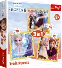 Trefl 3 in 1 Frozen II (2) Puzzle - 50 + 36 + 20