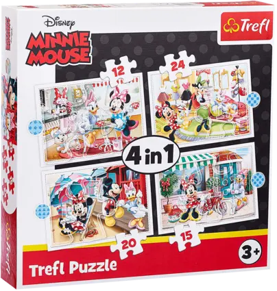 Trefl 4 in 1 Disney Minnie with Friends Puzzle - 24 + 20 + 15 +12