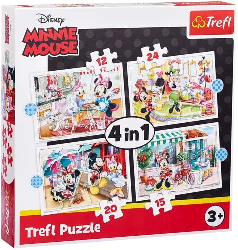 Trefl 4 in 1 Disney Minnie with Friends Puzzle - 24 + 20 + 15 +12