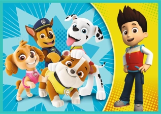 Trefl 4 in 1 Happy Paw Patrol Puzzle - 24 + 20 + 15 +12