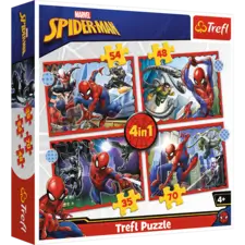 Trefl 4 in 1 Spider-Man Puzzle - 70 + 54 + 48 + 35