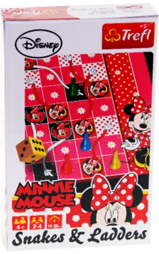 Trefl Minnie Mouse Snakes & Ladders Mini Board Game