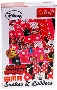 Trefl Minnie Mouse Snakes & Ladders Mini Board Game