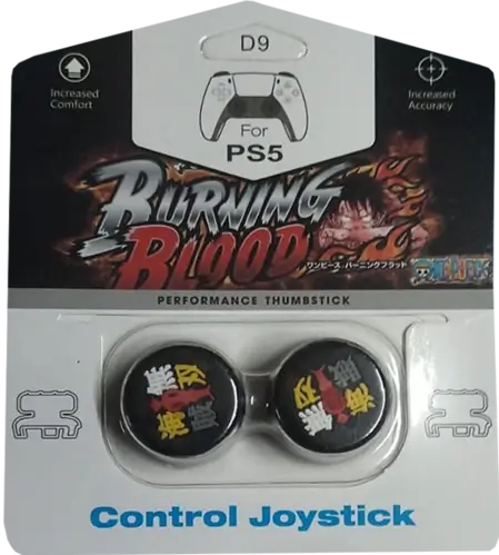 One Piece Burning Blood Analog Freek and Grips for PS5 and PS4 - Black