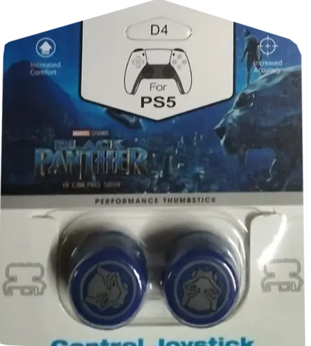 Black Panther Analog Freek and Grips for PS5 and PS4 - Black and Blue