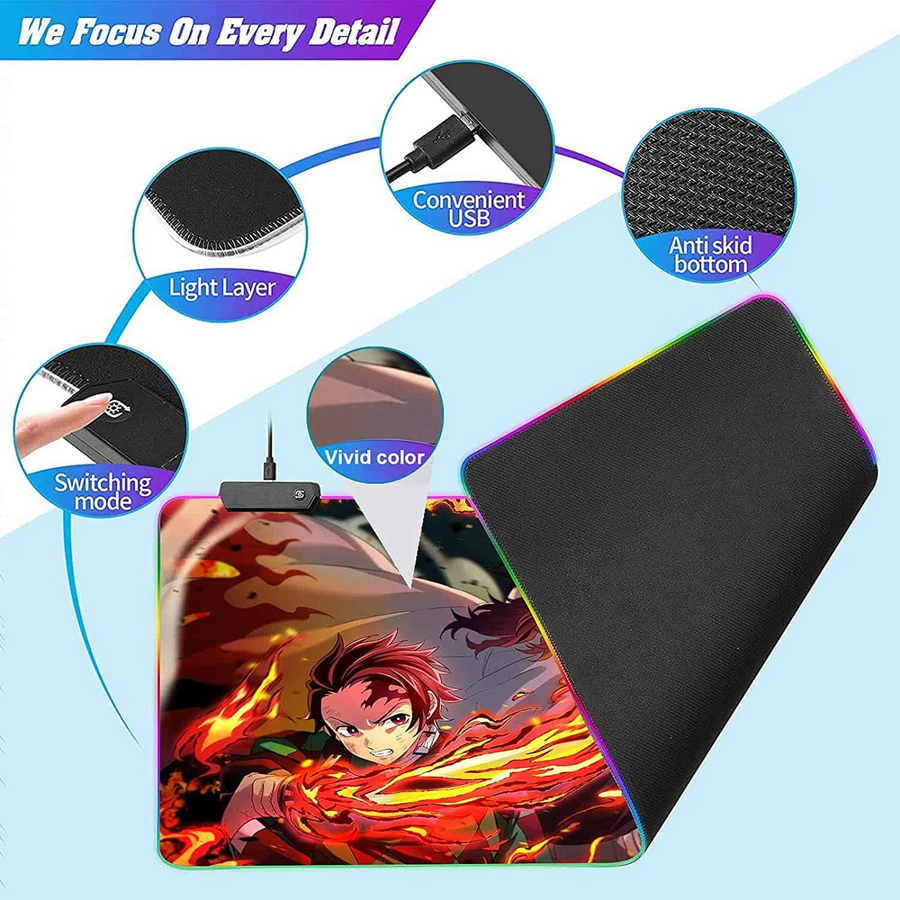 Demon Slayer RGB Gaming Mouse Pad - Large – image 2