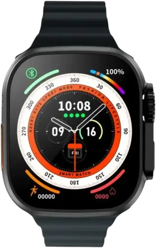 F1 Ultra Max Smart Watch (Black and Orange)