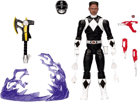 Hasbro Power Rangers - Mighty Morphin Black Ranger - 6-Inch Action Figure  for sale in Egypt from Games2Egypt