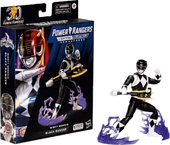 Hasbro Power Rangers - Mighty Morphin Black Ranger - 6-Inch Action Figure  for sale in Egypt from Games2Egypt