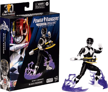 Hasbro Power Rangers - Mighty Morphin Black Ranger - 6-Inch Action Figure  for sale in Egypt from Games2Egypt