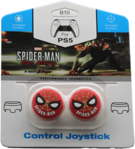 Spider Man Analog Freek and Grips for PS5 and PS4 - Red 