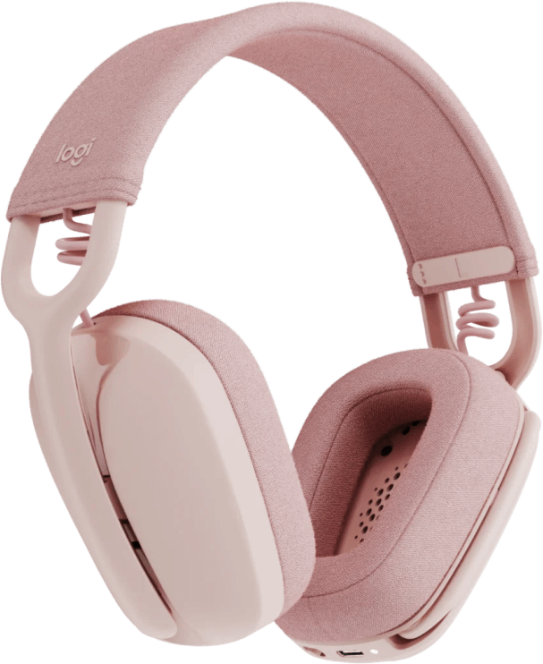Logitech Zone Vibe 100 Wireless Bluetooth Gaming Headset for PC - Rose – image 3