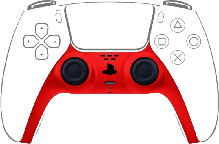 PS5 Controller Decorative Strip - Red