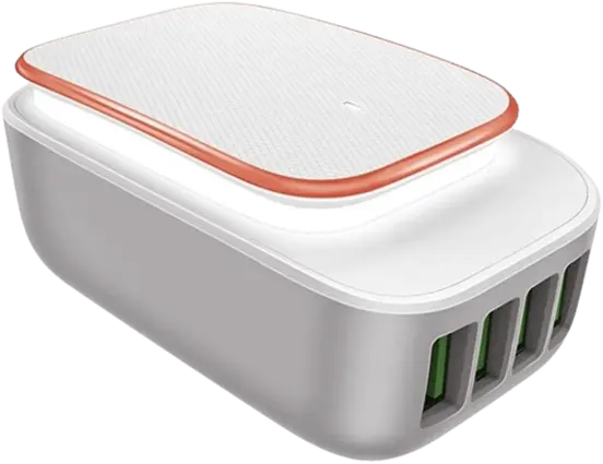 راس شحن لدنيو  A4405 ب4 منافذ USB و لمبة ليد